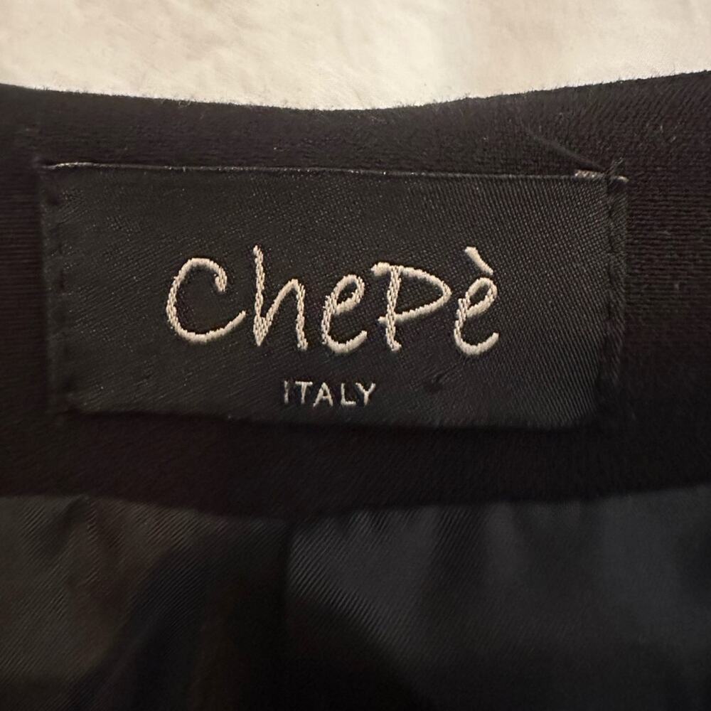 ChePè Italy black jacket with puff sleeves, size large - Picture 10 of 13